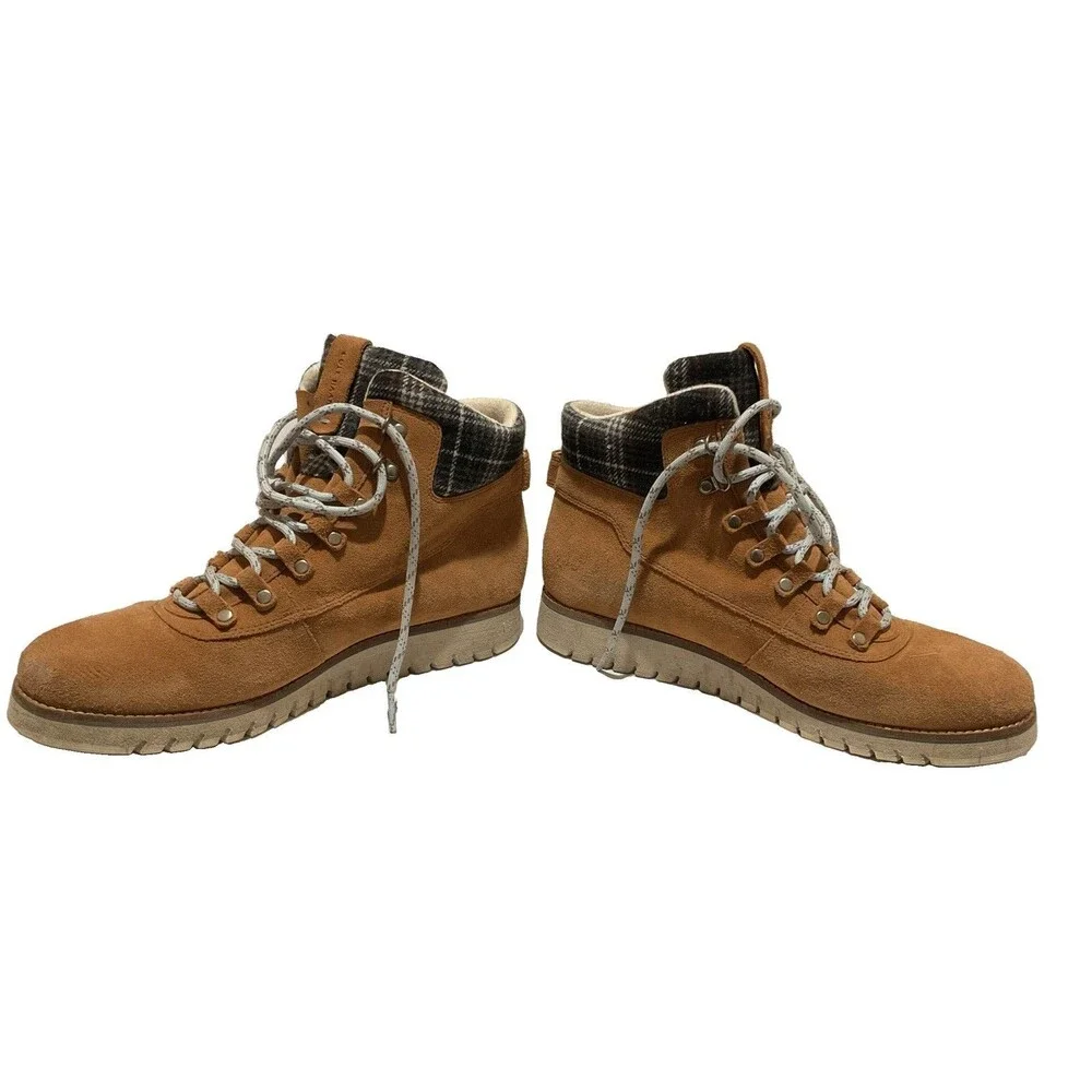 Cole Haan men Zerogrand Explorer Waterproof Honey Brown Suede Boots Weather Made